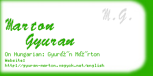 marton gyuran business card